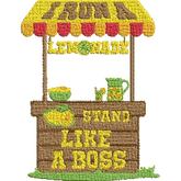 Lemonade-Stand-Boss-Summertime-Vacation - Embroidery Design - FineryEmbroidery